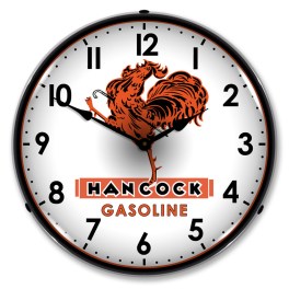 Hancock Gas  LED  Wall Clock  Illuminated not Neon