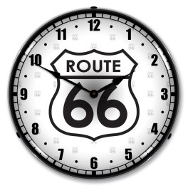 Route 66  LED Wall Clock  Illuminated not Neon