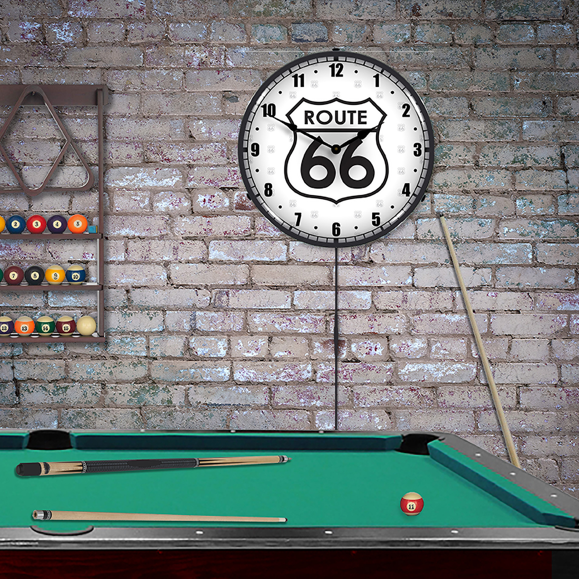 Route 66 LED Wall Clock Illuminated not Neon 4 Route 66 LED Wall Clock Illuminated not Neon - Image 4