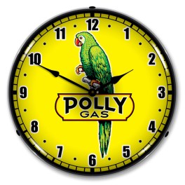 Polly Gas 2  LED Wall Clock Illuminated not Neon