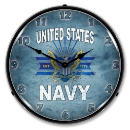 United States Navy LED Wall Clock Illuminated not Neon