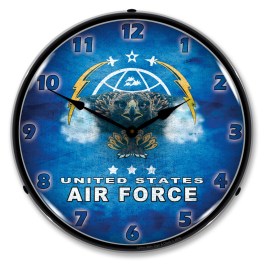 United States Air Force LED Wall Clock Illuminated not Neon