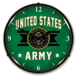 United States Army LED Wall Clock Illuminated not Neon