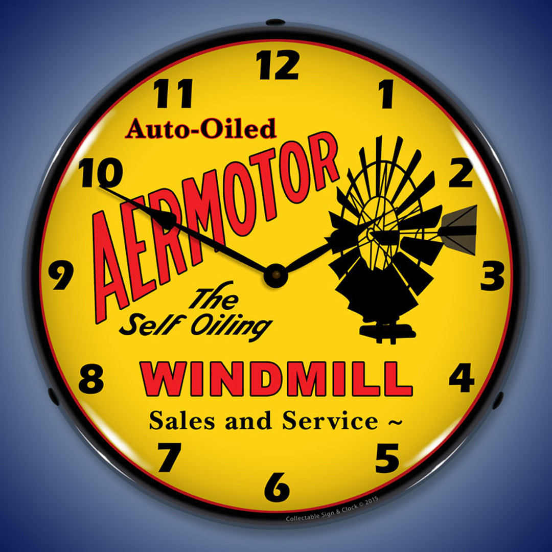 Aermotor Windmill LED Wall Clock Illuminated not Neon 2 Aermotor Windmill LED Wall Clock Illuminated not Neon - Image 2