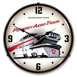 Pennsey Aero Train LED Wall Clock Illuminated not Neon