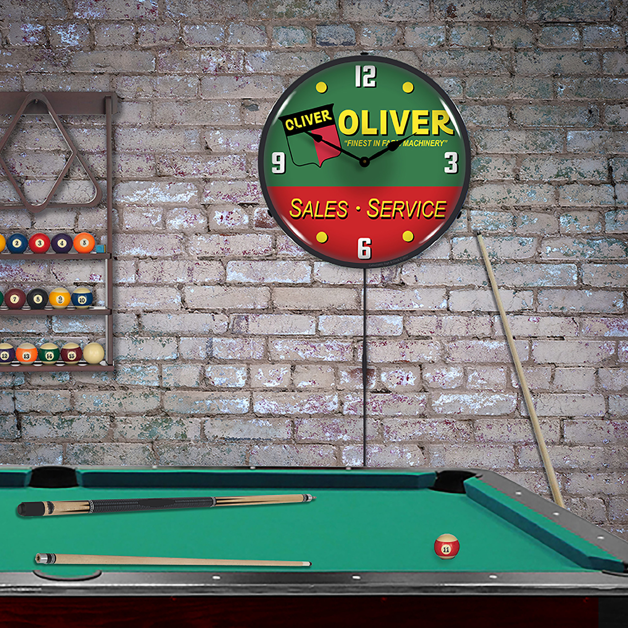 Oliver Tractor Sales & Service LED Wall Clock Illuminated not Neon 3 Oliver Tractor Sales & Service LED Wall Clock Illuminated not Neon - Image 3