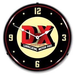 DX Gas LED Wall Clock Illuminated not Neon