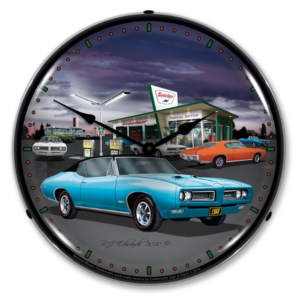 1968 Sinclair GTO LED Wall Clock Illuminated not Neon 1 1968 Sinclair GTO LED Wall Clock Illuminated not Neon