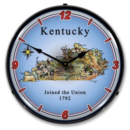 State of Kentucky LED Wall Clock Illuminated not Neon