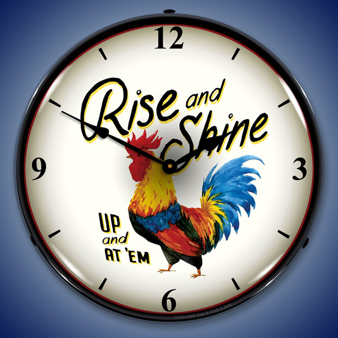 Rise and Shine LED Wall Clock Illuminated not Neon 2 Rise and Shine LED Wall Clock Illuminated not Neon - Image 2