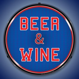 Beer & Wine LED Sign Illuminated not Neon