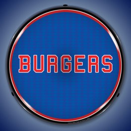 Burgers LED Sign Illuminated not Neon