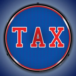 TAX LED Sign Illuminated not Neon