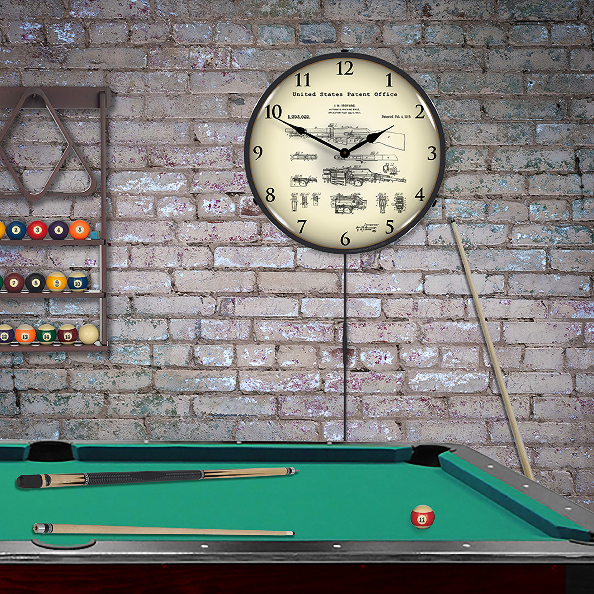 B.A.R. Browning Automatic Rifle 1919 Patent LED Wall Clock Illuminated not Neon 3 B.A.R. Browning Automatic Rifle 1919 Patent LED Wall Clock Illuminated not Neon - Image 3