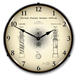 Kavan Rotary Barber Pole 1920 Patent  LED Wall Clock Illuminated not Neon