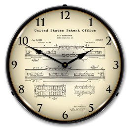 Railroad Domed Observation Train Car 1946 Patent LED Wall Clock Illuminated not Neon