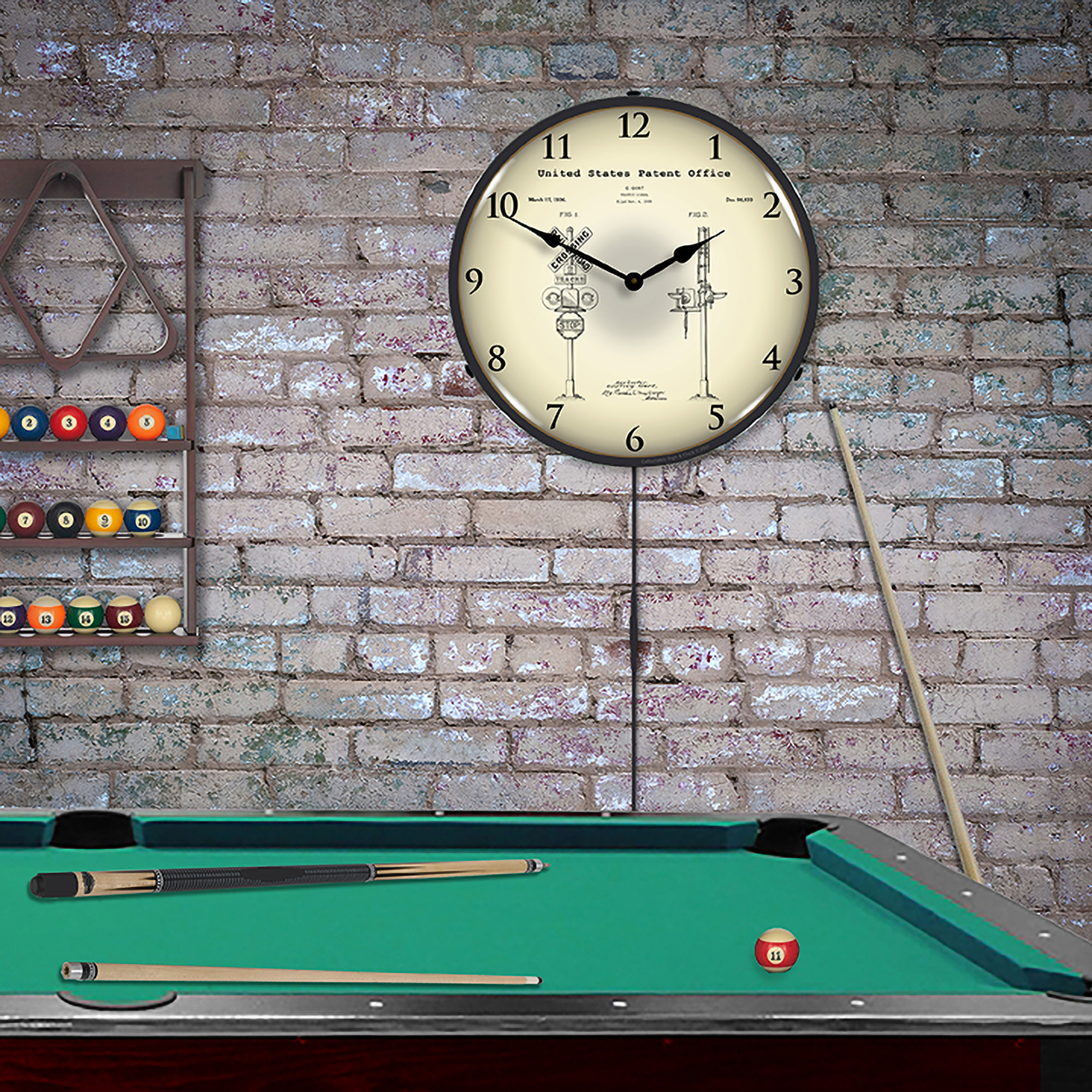 Railroad Train Crossing Signal 1935 Patent LED Wall Clock Illuminated not Neon 3 Railroad Train Crossing Signal 1935 Patent LED Wall Clock Illuminated not Neon - Image 3