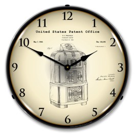 Rockola Jukebox 1940 Patent  LED Wall Clock Illuminated not Neon
