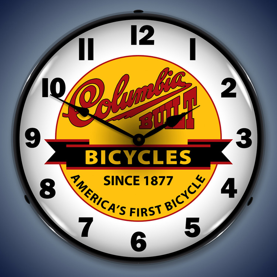 Columbia Bikes LED Wall Clock Illuminated not Neon 2 Columbia Bikes LED Wall Clock Illuminated not Neon - Image 2