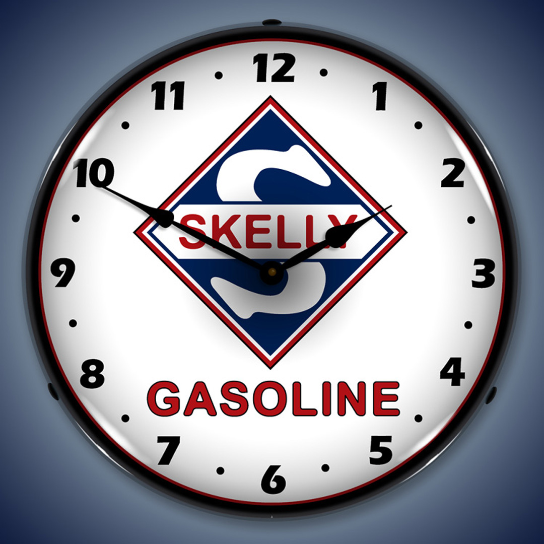 Skelly Gas LED Wall Clock Illuminated not Neon 2 Skelly Gas LED Wall Clock Illuminated not Neon - Image 2