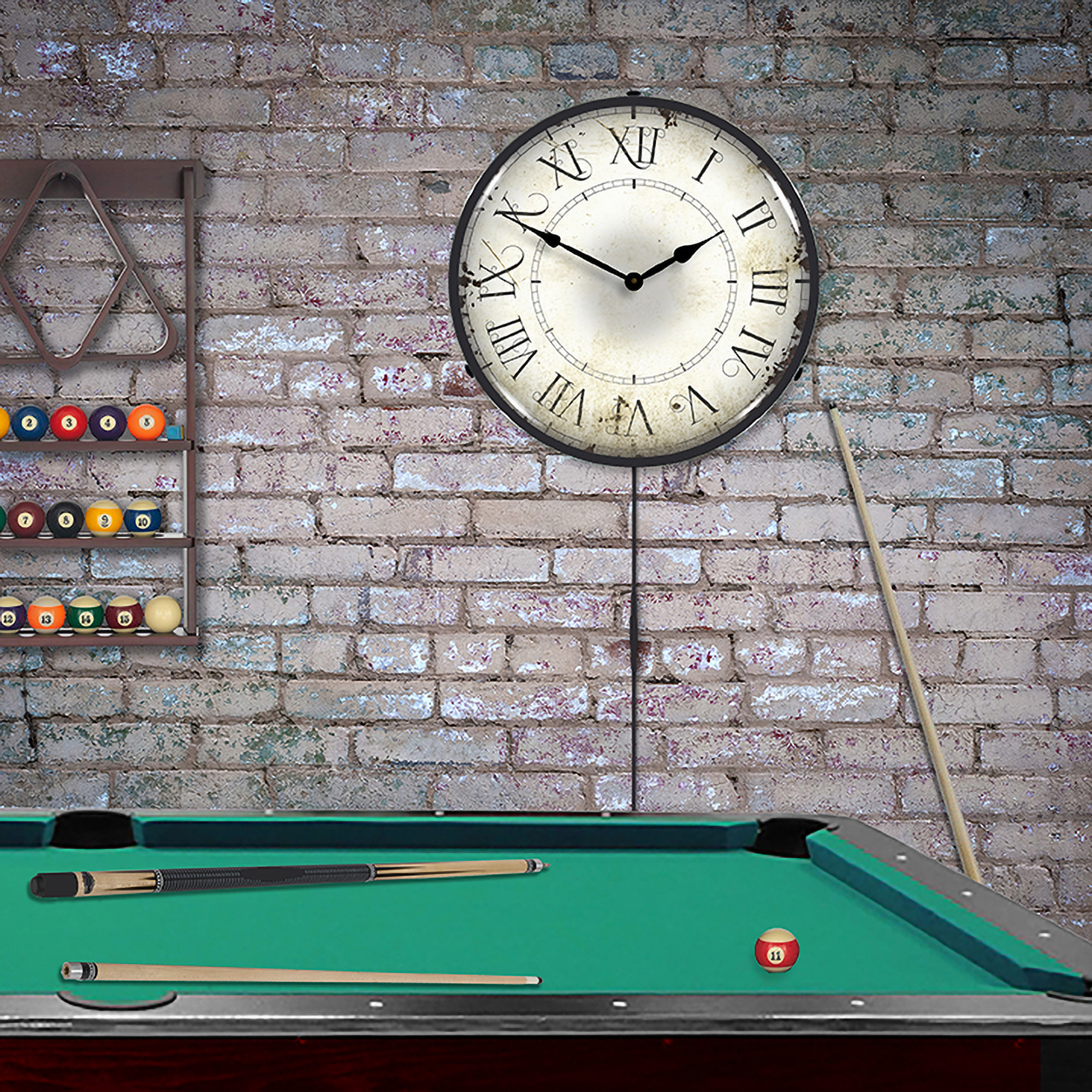 Roman Antique LED Wall Clock Illuminated not Neon 3 Roman Antique LED Wall Clock Illuminated not Neon - Image 3