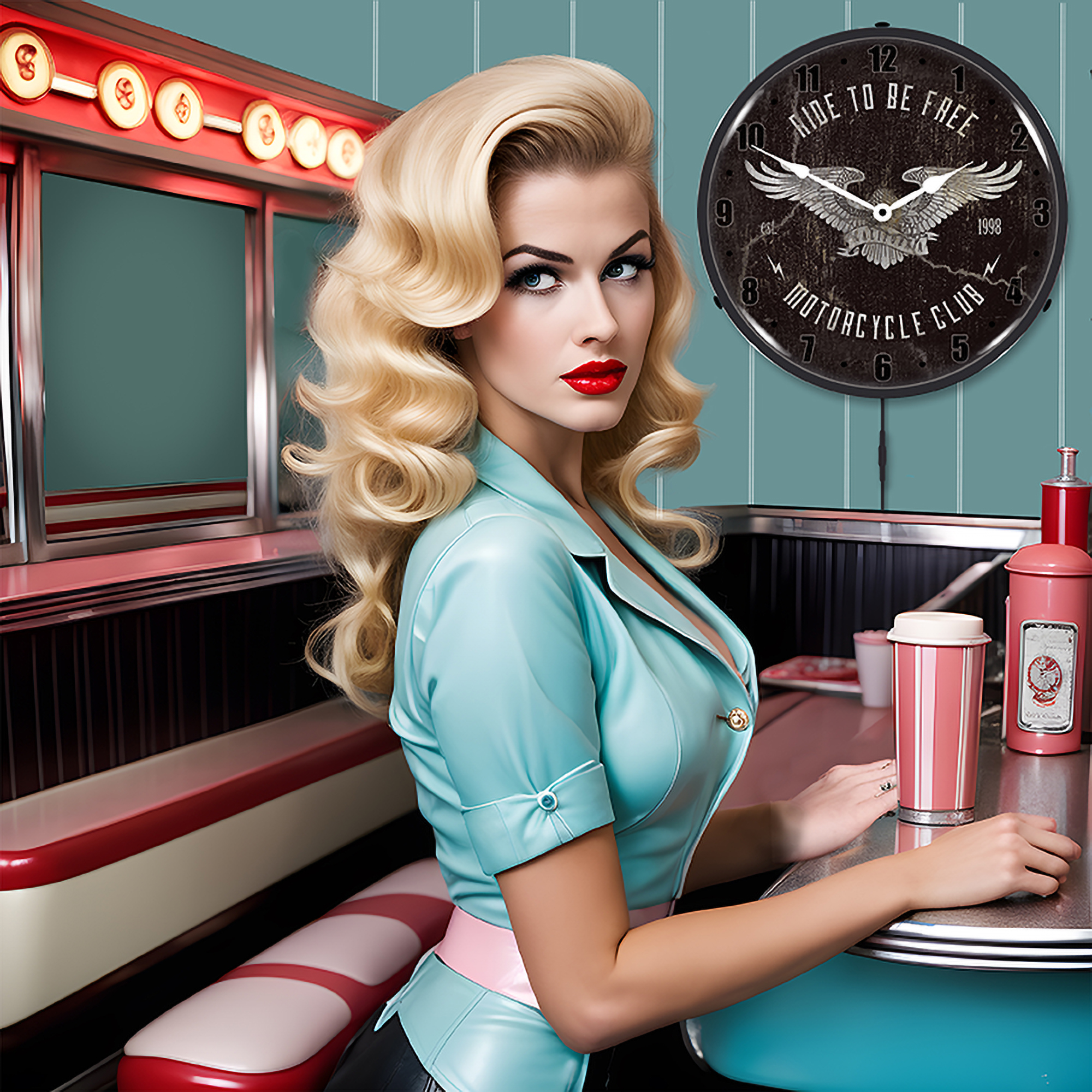 Ride to be Free LED Wall Clock Illuminated not Neon 4 Ride to be Free LED Wall Clock Illuminated not Neon - Image 4