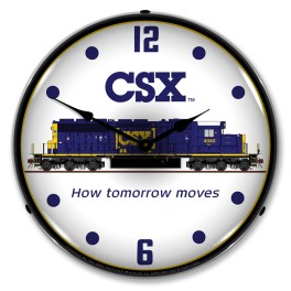 CSX Railroad LED Wall Clock Illuminated not Neon