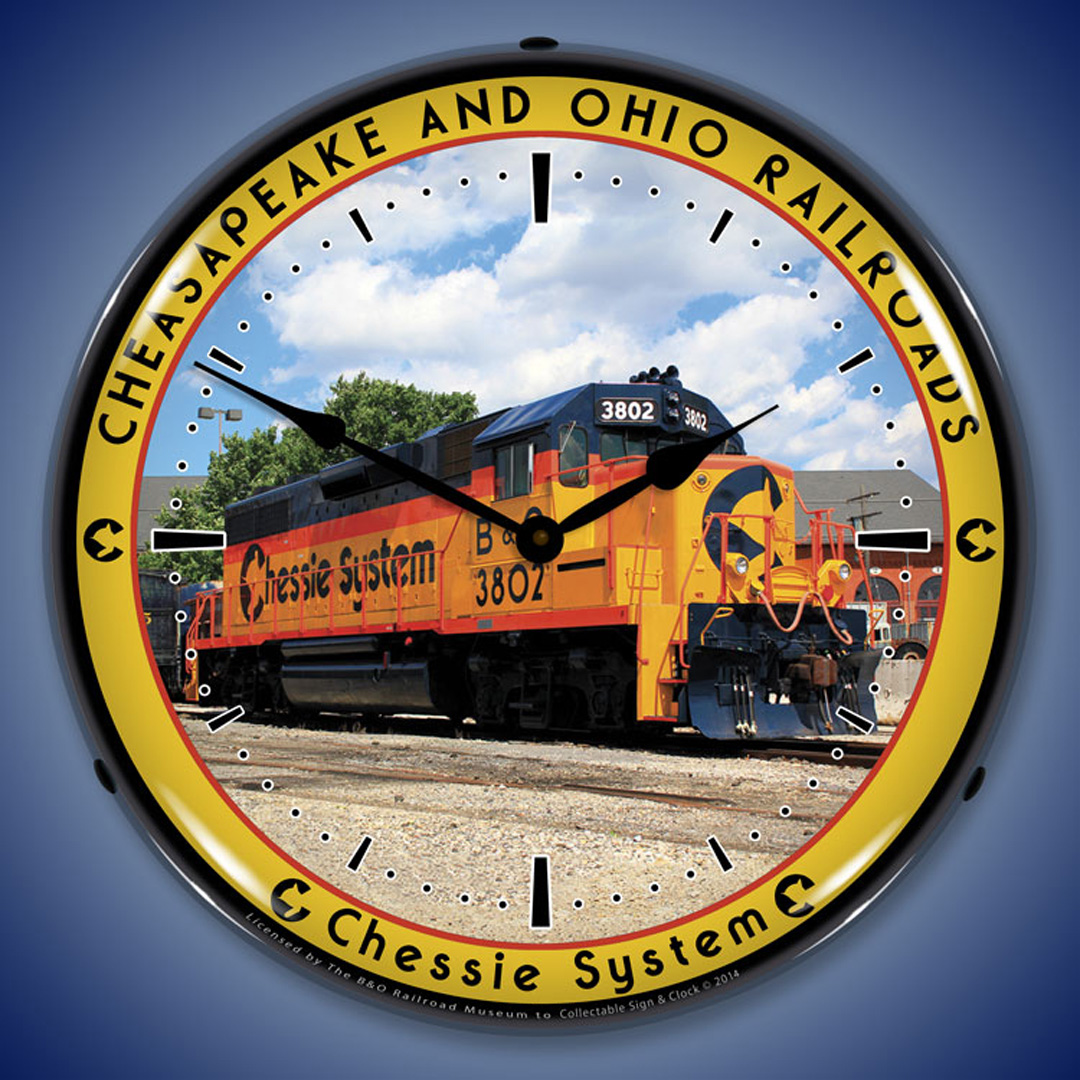Chessie Railroad 3802 LED Wall Clock Illuminated not Neon 4 Chessie Railroad 3802 LED Wall Clock Illuminated not Neon - Image 4