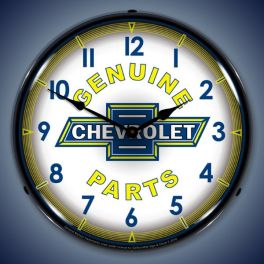 Chevrolet Parts Vintage LED Lighted Clock  Illuminated not Neon