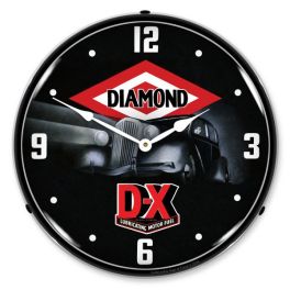 DX Lubricating Motor Fuel LED Wall Clock Illuminated not Neon