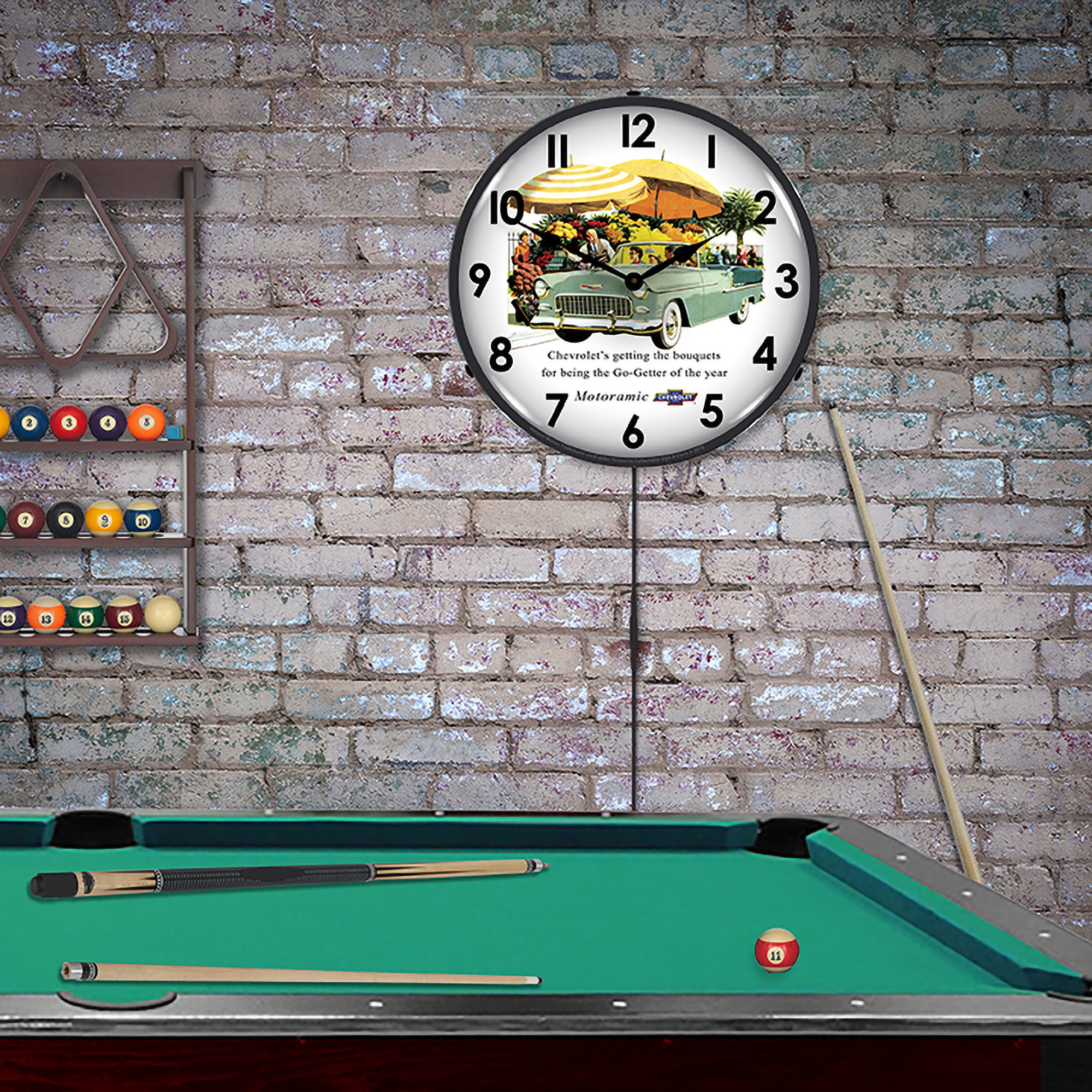 1955 Bel Air Convertible LED Wall Clock Illuminated not Neon 4 1955 Bel Air Convertible LED Wall Clock Illuminated not Neon - Image 4