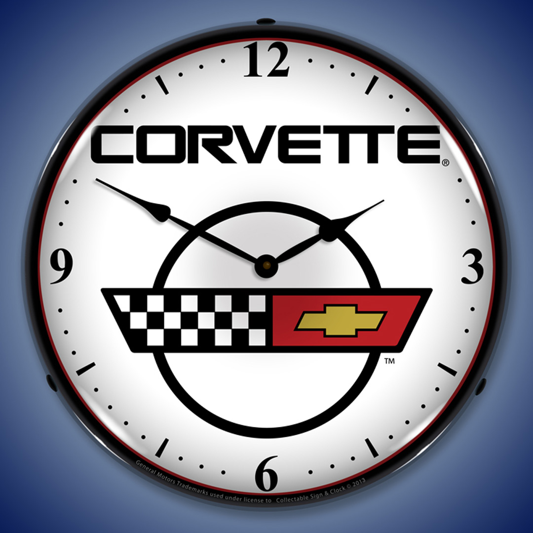 C4 Corvette 2 LED Wall Clock Illuminated not Neon 2 C4 Corvette 2 LED Wall Clock Illuminated not Neon - Image 2