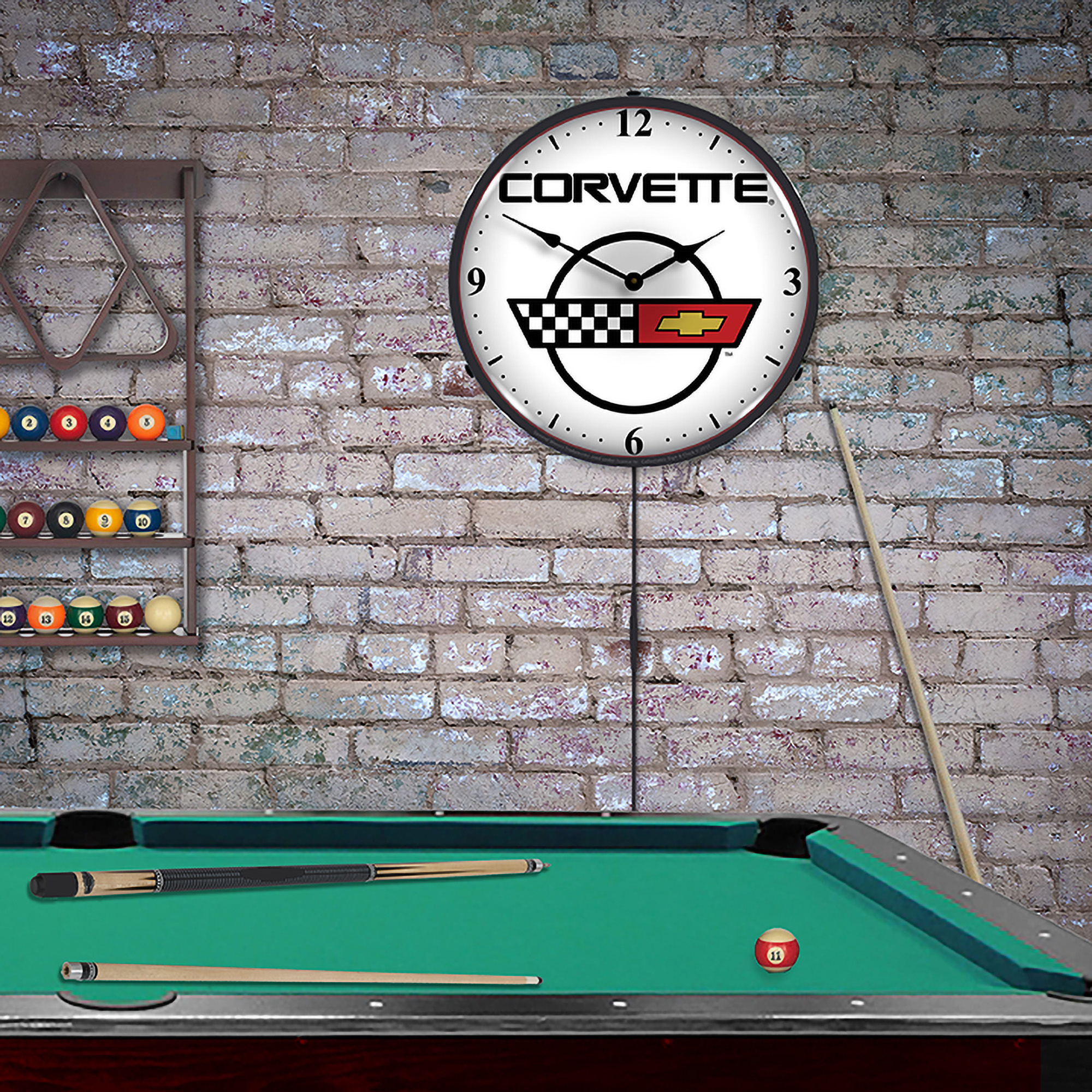 C4 Corvette 2 LED Wall Clock Illuminated not Neon 4 C4 Corvette 2 LED Wall Clock Illuminated not Neon - Image 4