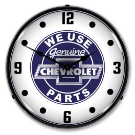 We Use Chevrolet Parts LED Wall Clock Illuminated not Neon