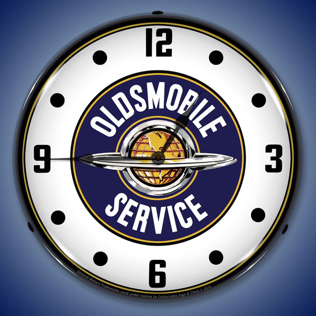 Oldsmobile Service LED Wall Clock Illuminated not Neon 2 Oldsmobile Service LED Wall Clock Illuminated not Neon - Image 2