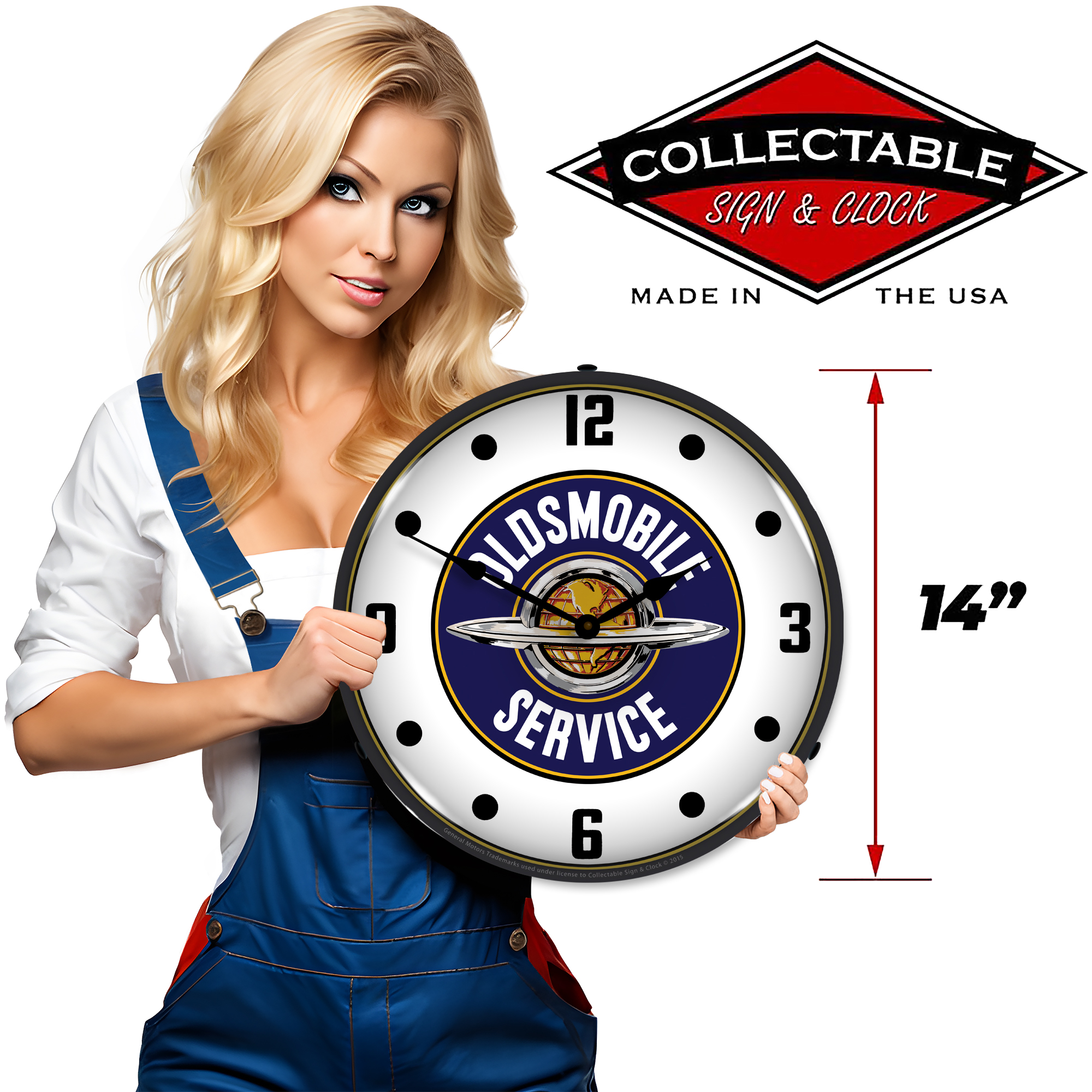 Oldsmobile Service LED Wall Clock Illuminated not Neon 3 Oldsmobile Service LED Wall Clock Illuminated not Neon - Image 3