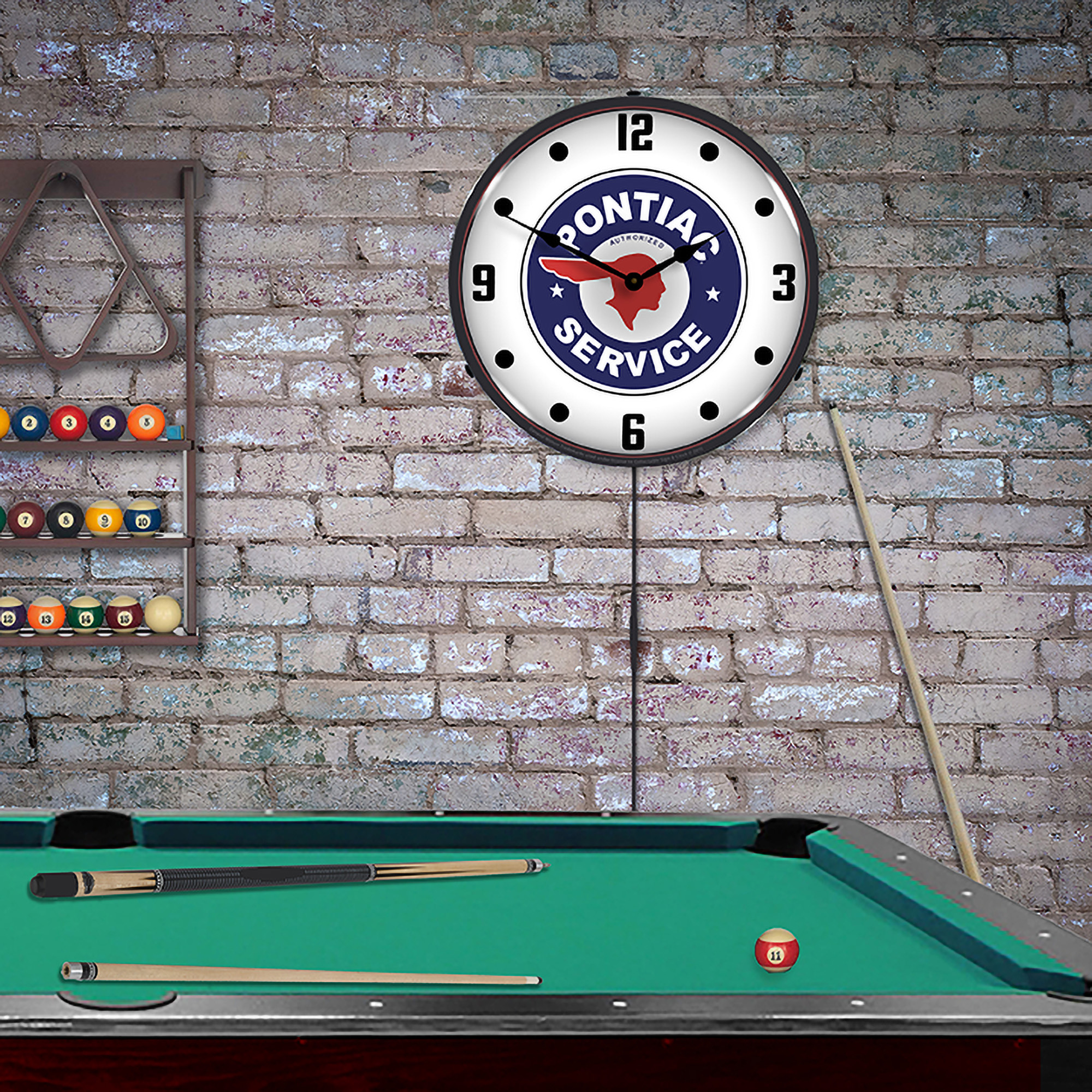 Pontiac Service LED Wall Clock Illuminated not Neon 4 Pontiac Service LED Wall Clock Illuminated not Neon - Image 4