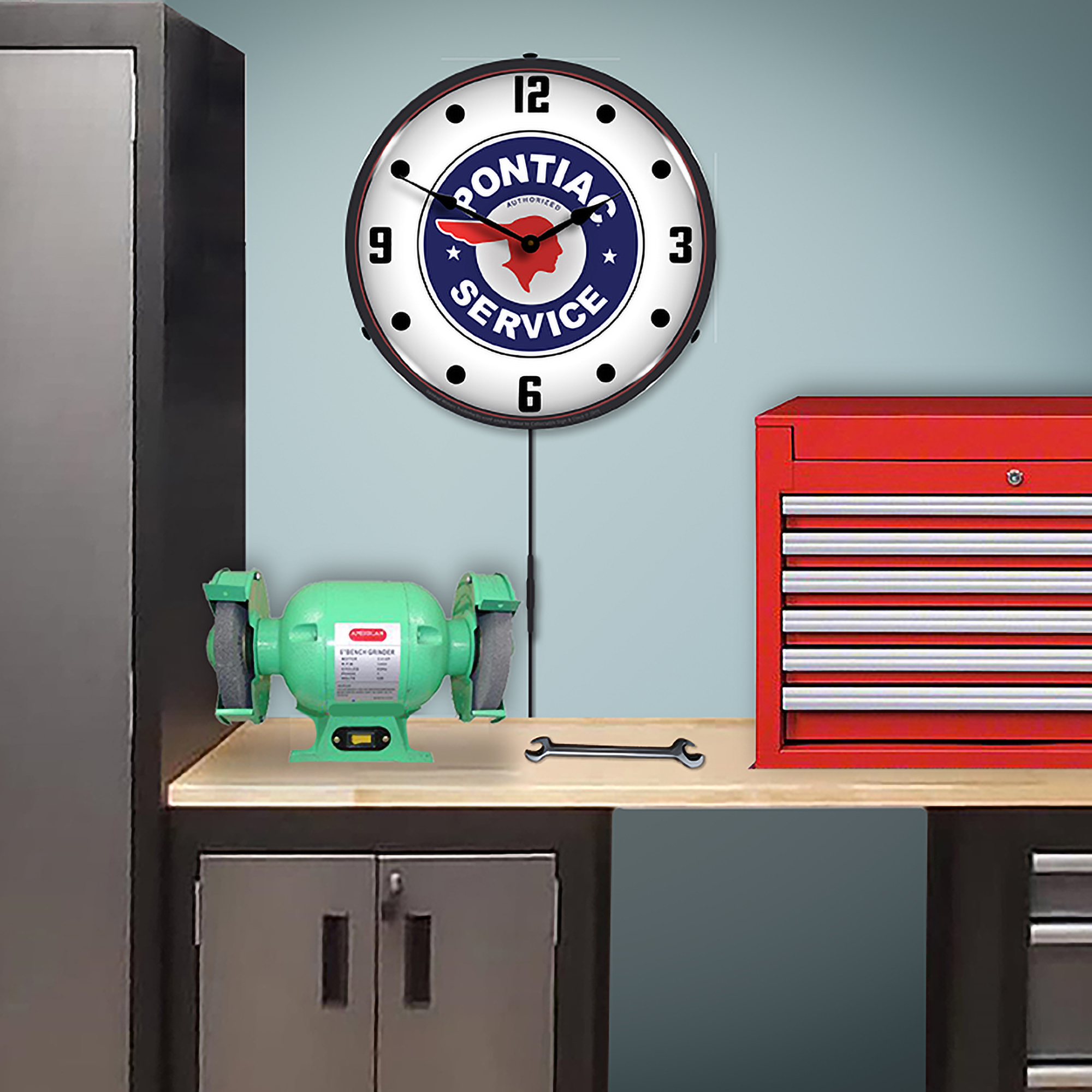 Pontiac Service LED Wall Clock Illuminated not Neon 5 Pontiac Service LED Wall Clock Illuminated not Neon - Image 5