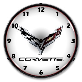 C7 Corvette LED Wall Clock Illuminated not Neon