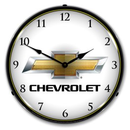 Chevrolet Bowtie LED Wall Clock Illuminated not Neon
