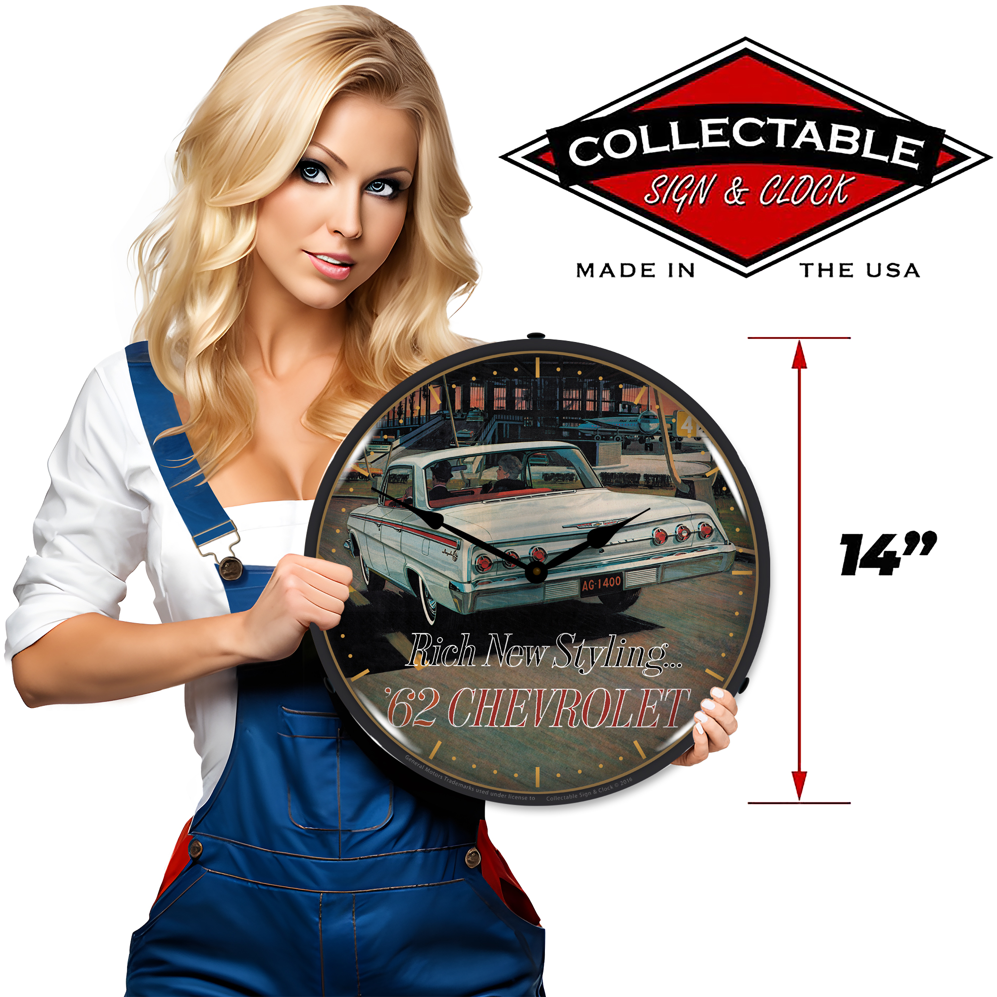 1962 Chevrolet Impala LED Wall Clock Illuminated not Neon 3 1962 Chevrolet Impala LED Wall Clock Illuminated not Neon - Image 3