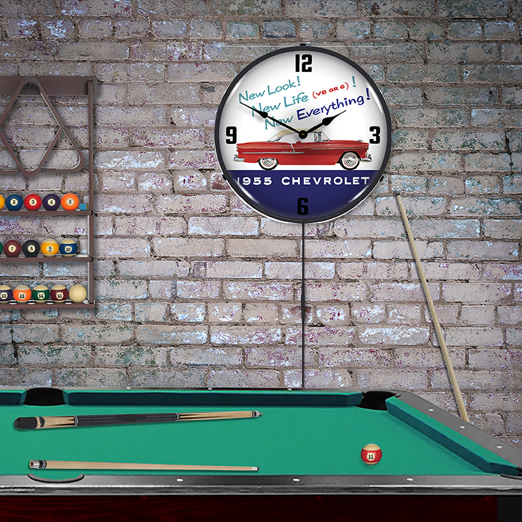 1955 Chevrolet New Look LED Wall Clock Illuminated not Neon 4 1955 Chevrolet New Look LED Wall Clock Illuminated not Neon - Image 4