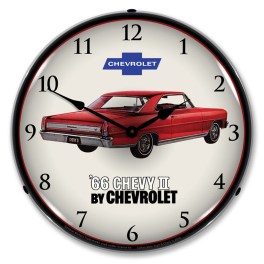 1966 Chevy II Nova Super Sport LED Wall Clock Illuminated not Neon