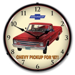 1967 Chevrolet Pickup LED Wall Clock Illuminated not Neon