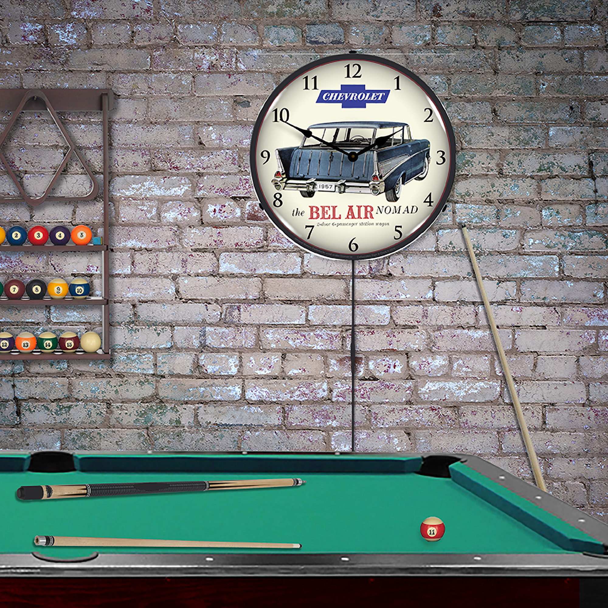 1957 Chevrolet Bel Air Nomad LED Wall Clock Illuminated not Neon 4 1957 Chevrolet Bel Air Nomad LED Wall Clock Illuminated not Neon - Image 4