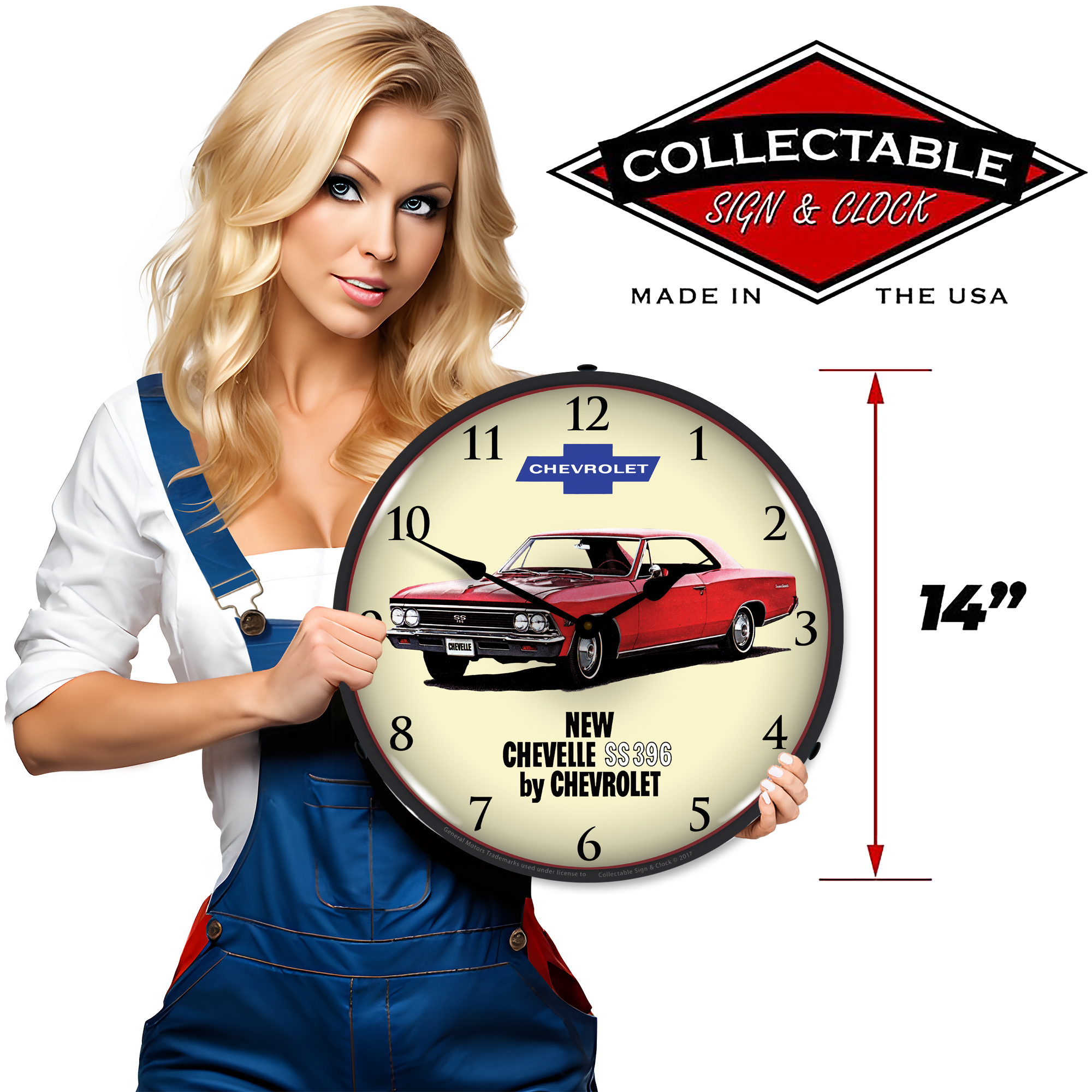 1966 Chevelle SS 396 LED Wall Clock Illuminated not Neon 3 1966 Chevelle SS 396 LED Wall Clock Illuminated not Neon - Image 3