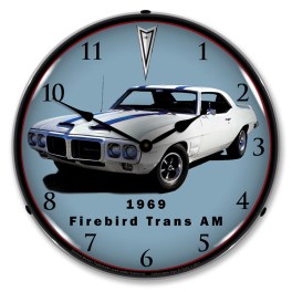 1969 Firebird Trans Am LED Wall Clock Illuminated not Neon