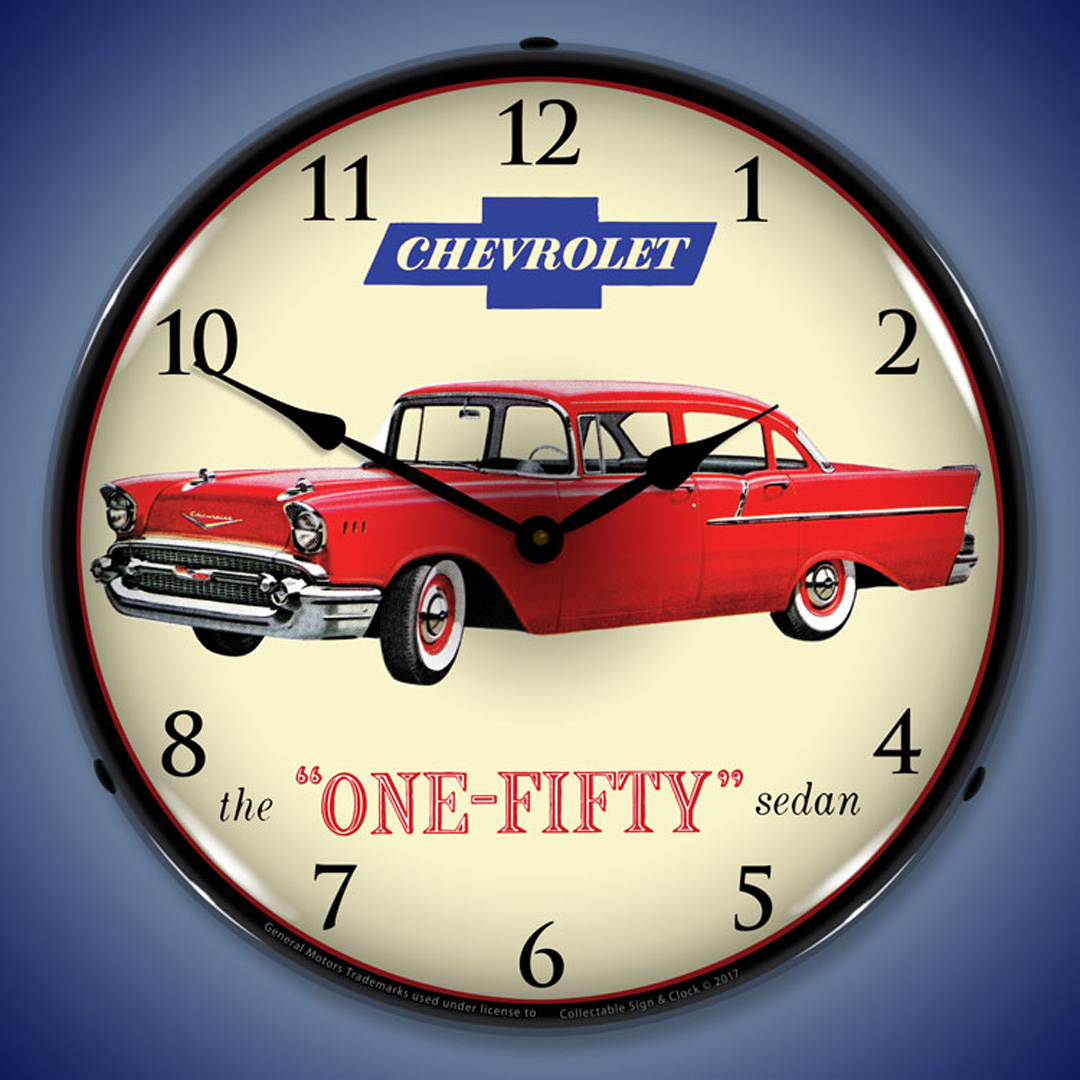 1957 Chevrolet One Fifty LED Wall Clock Illuminated not Neon 2 1957 Chevrolet One Fifty LED Wall Clock Illuminated not Neon - Image 2