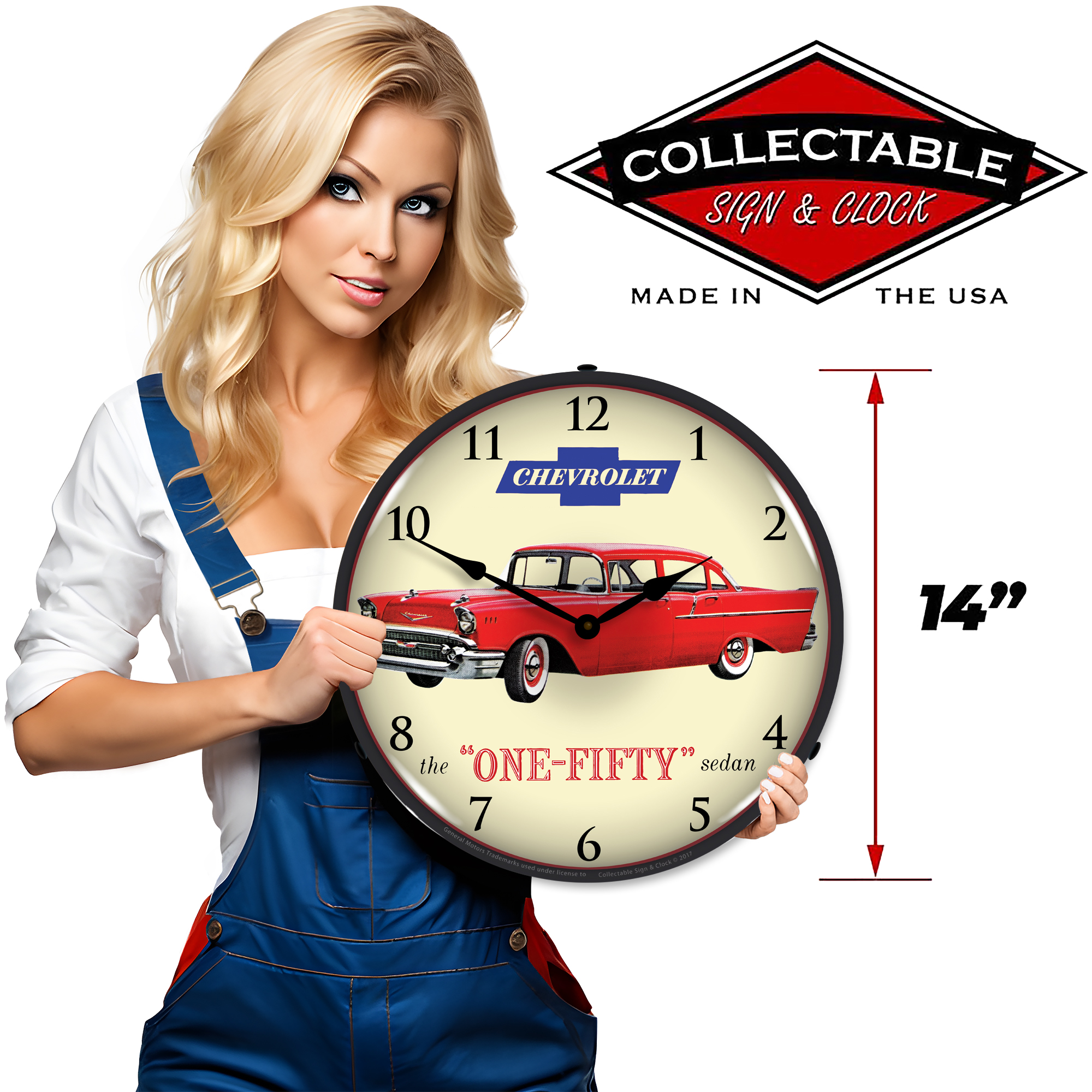 1957 Chevrolet One Fifty LED Wall Clock Illuminated not Neon 3 1957 Chevrolet One Fifty LED Wall Clock Illuminated not Neon - Image 3