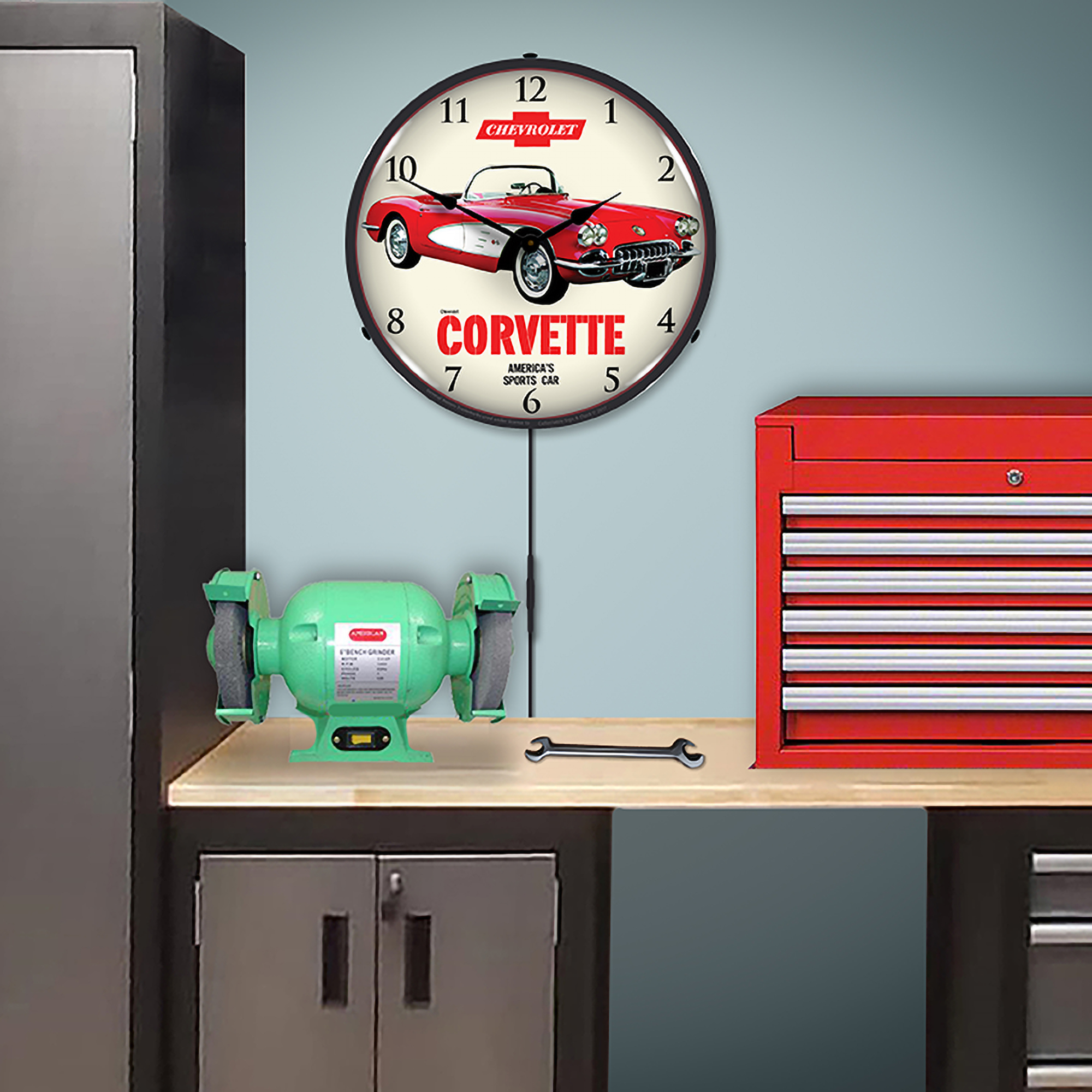 1959 Chevrolet Corvette LED Wall Clock Illuminated not Neon 5 1959 Chevrolet Corvette LED Wall Clock Illuminated not Neon - Image 5